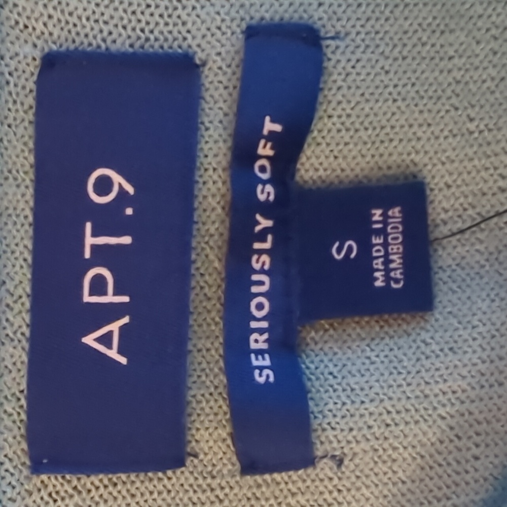 Apt. 9 Blue Merino Wool V-Neck Sweater Men's - Picture 3 of 6